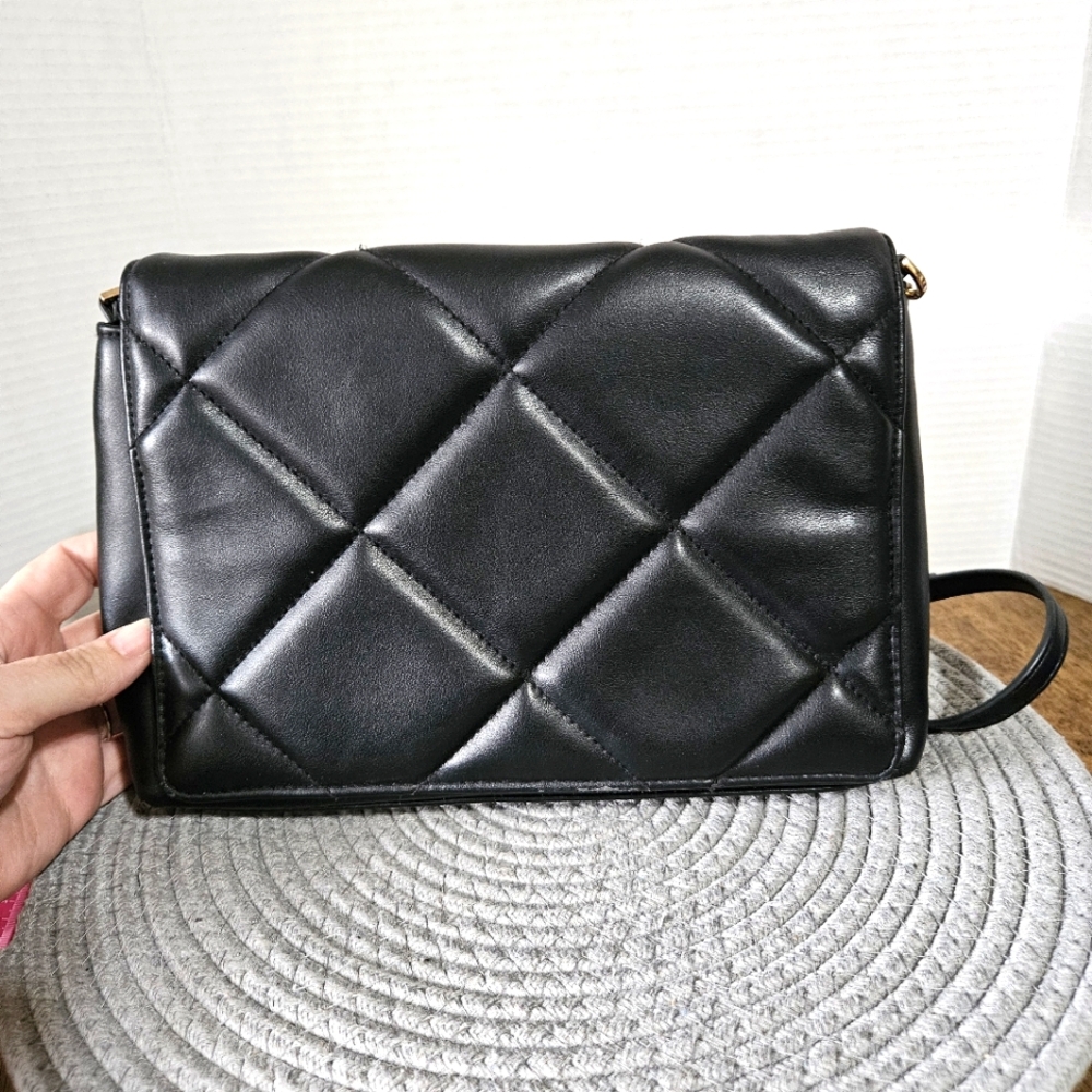 A New Day Black Quilted Women's Puffer Bag